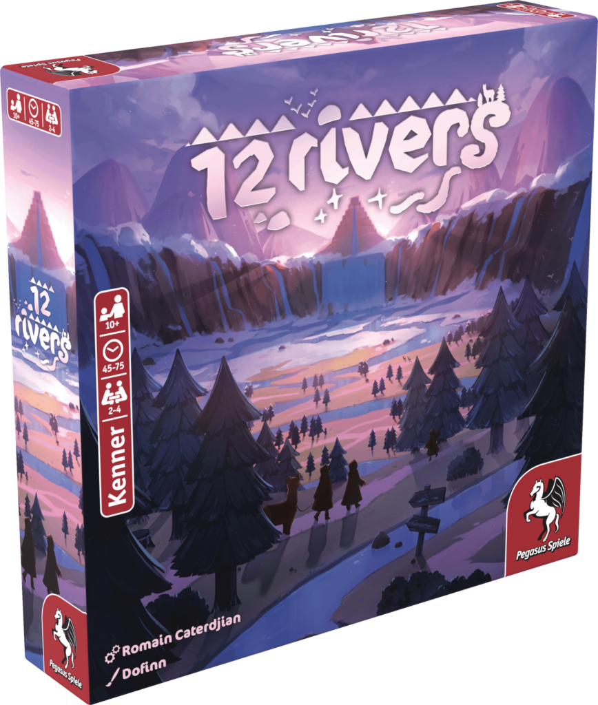 Spieleschachtel des Brettspiels 12 Rivers